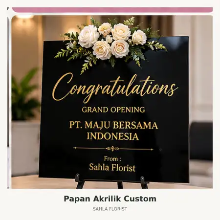 Papan Bunga Akrilik Jepara